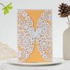50pcs Flower 3D Invitation Card Hollow Out Butterfly Greeting Card  Festival Celebration