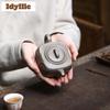 270ml Vintage Yixing Purple Clay Teapots Handmade Square Ruyi Pot Raw Ore Section Mud Tea Making Kettle Zisha Tea Set Ornaments