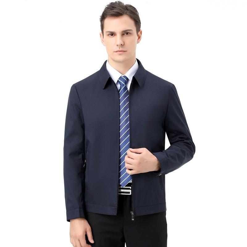 Men's jacket men's autumn new middle-aged lapel dad jacket anti-wrinkle business casual jacket