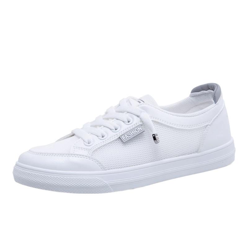 Little white shoes women's 2025 summer shoes new versatile mesh breathable thin flat-bottomed sports net shoes casual board shoes