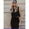 Fashion Wind Summer Fashion New Sleeveless Vest Skirt Suit Tank Top Half Skirt Set