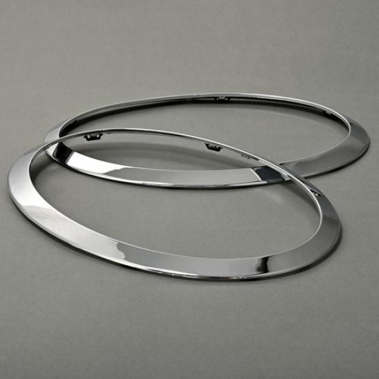For 2014- Mini Cooper S F55 F56 F57 Chrome Headlight Ring Bezel Cover Trim