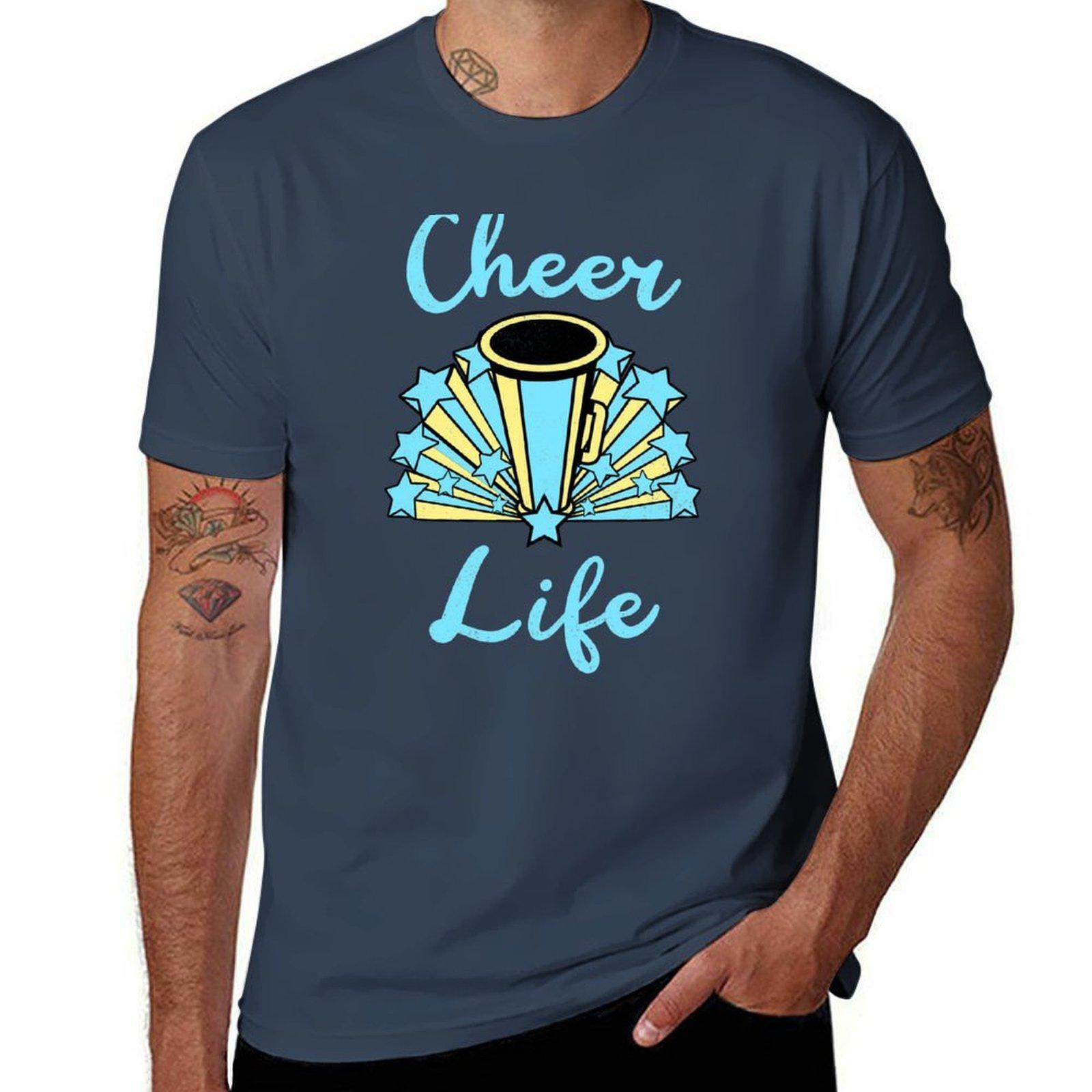Cheer Life Cheerleader Gift Tshirt Work Wear Breathable Tee S