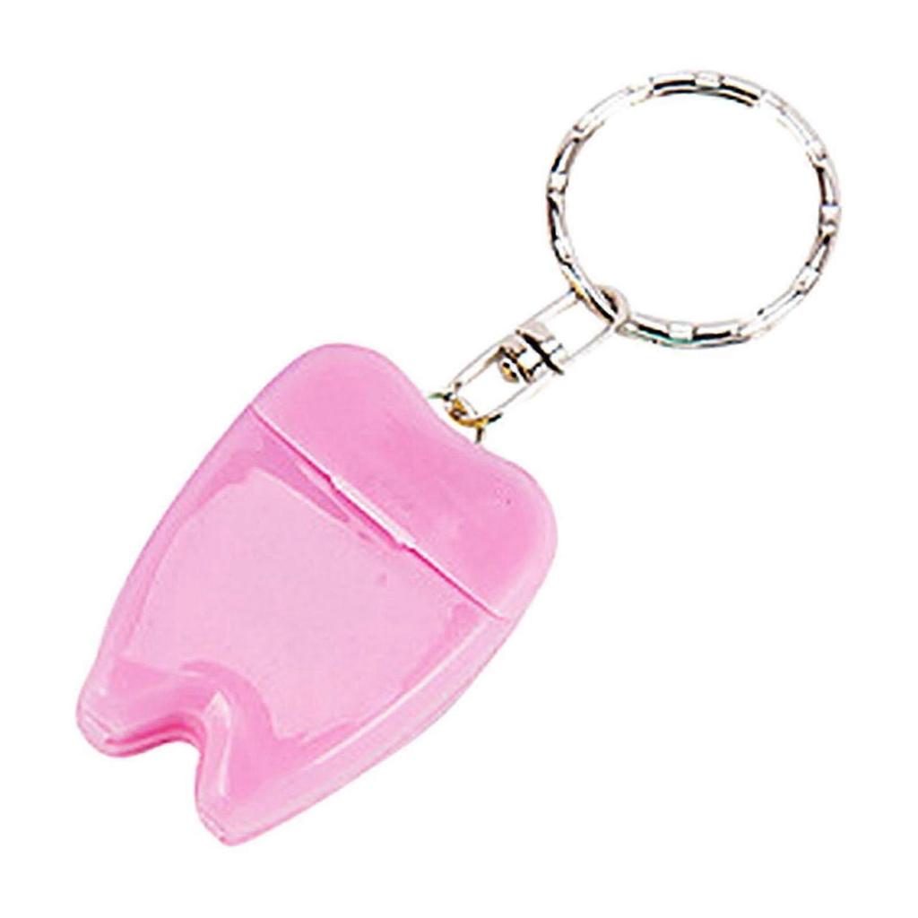 Portable Floss Keychain Tooth Floss Floss Roll Floss Threaders for Travel Pink