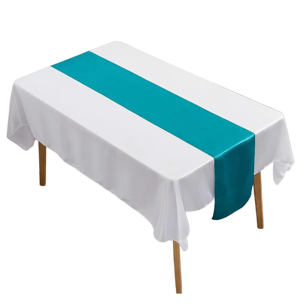 

Изысканный атласный декор для свадебных столов, предназначенный для банкетов, 29x275см Peacock Green