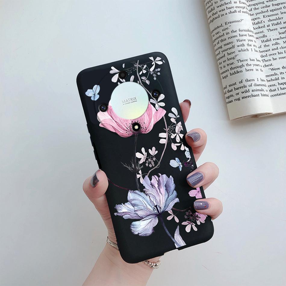 Case For Honor X9a X9b 5G Cover Silicone Soft Fashion Flower Back Shell Coque For Honor X9a X9b X9 a X 9 B 2023 Phone Case Funda