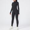 Autumn Scrunch Gym Jumpsuit Women's Fitness Suit Long Sleeve and Long Pant Sports Overalls for Woman Tracksuit Yoga Clothing Zipper Workout Sportswear