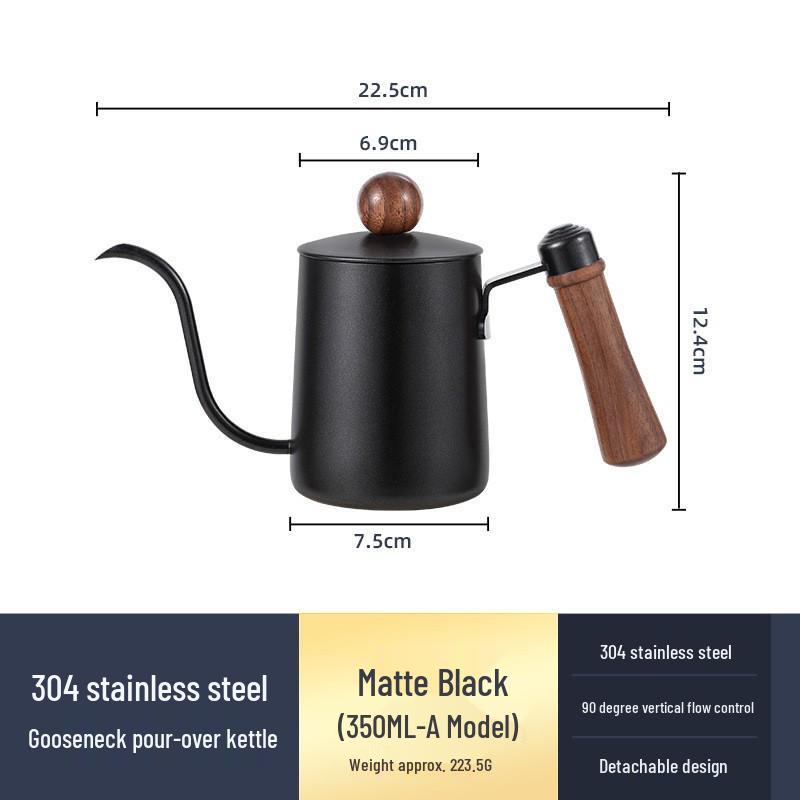 304 Stainless Steel Coffee Hand Brewer with Hanging Ear and Long Spout.