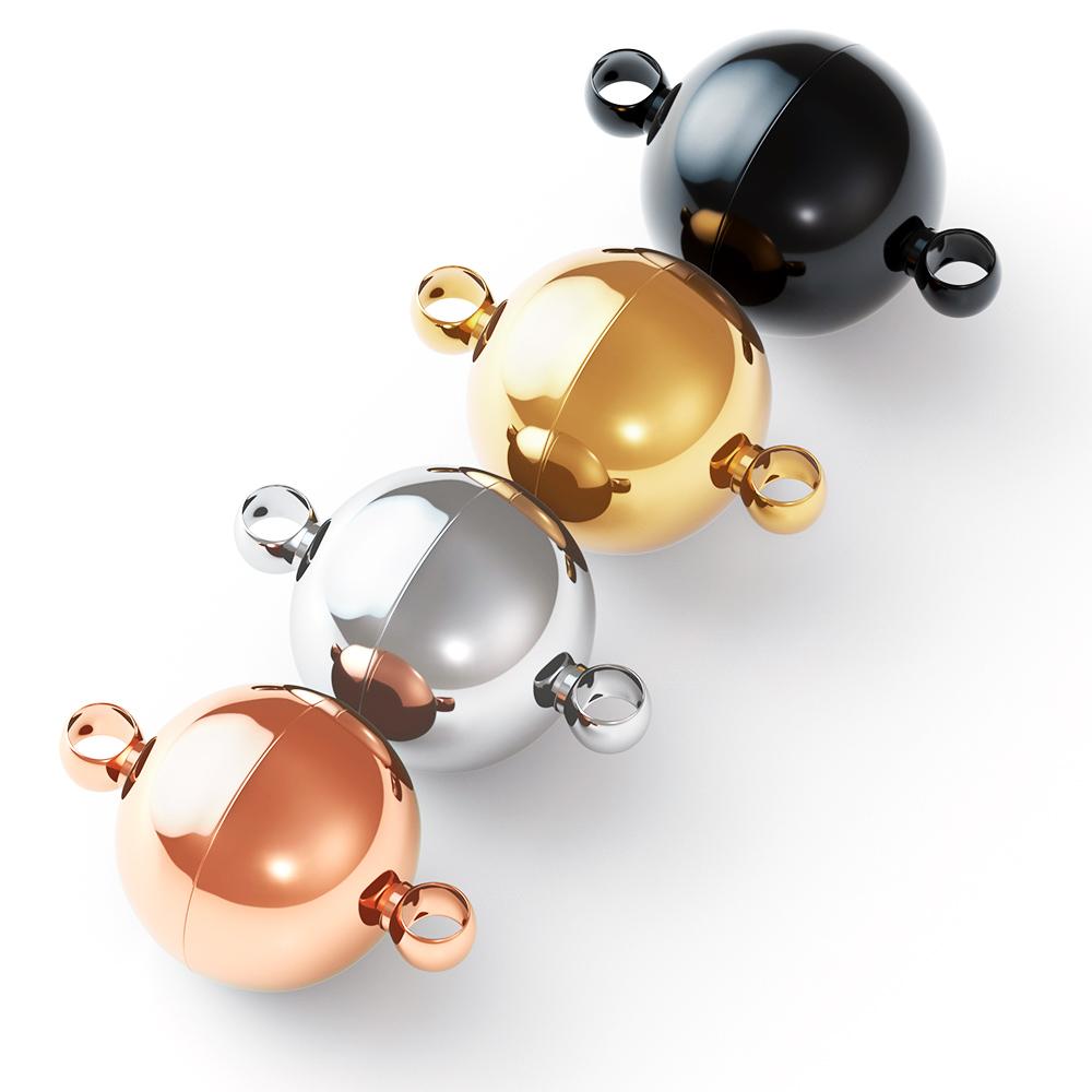 2 Pièces Fermoirs Magnétiques Rondes en Acier Inoxydable Connecteurs Magnétiques Fermoirs Charms Aimantés Embouts Pour Fabrication de Bijoux DIY Accessoires
