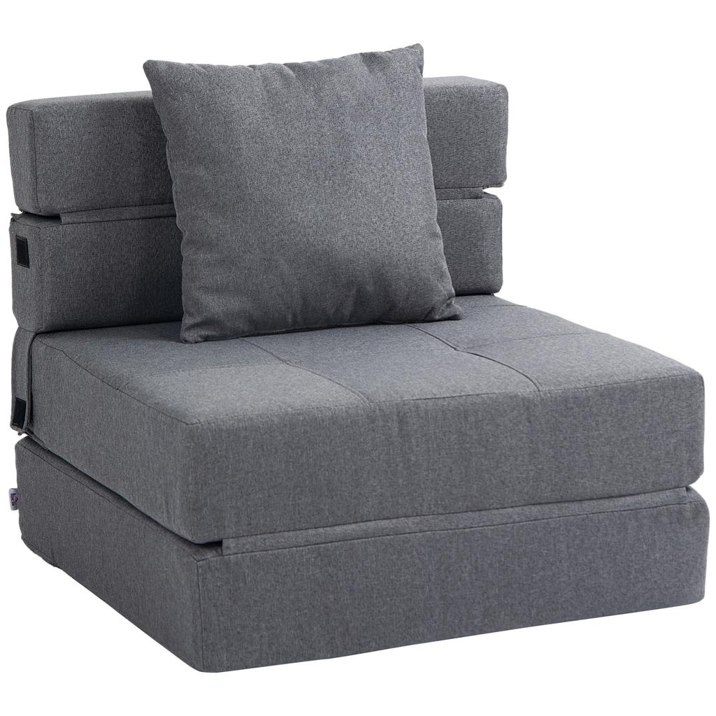 Sleep Chair Recliner Guest Bed Removable Cover 70 Cm X 70 Cm X 61 Cm Dark Gray