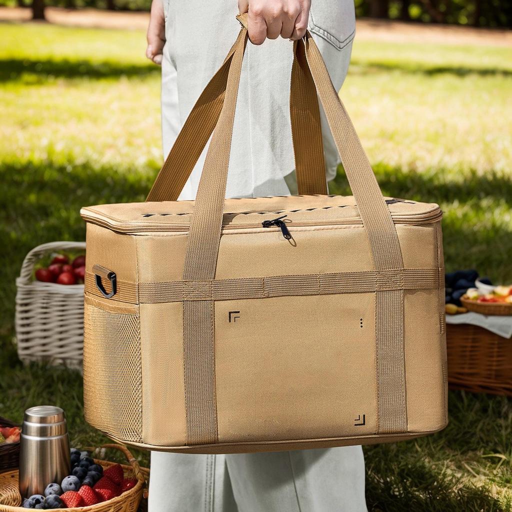 Camping Storage Bag Camping Container Soft Gear Bag 36L Waterproof Cooler Large Capacity Folding Case For Beach Picnic BBQ Juice