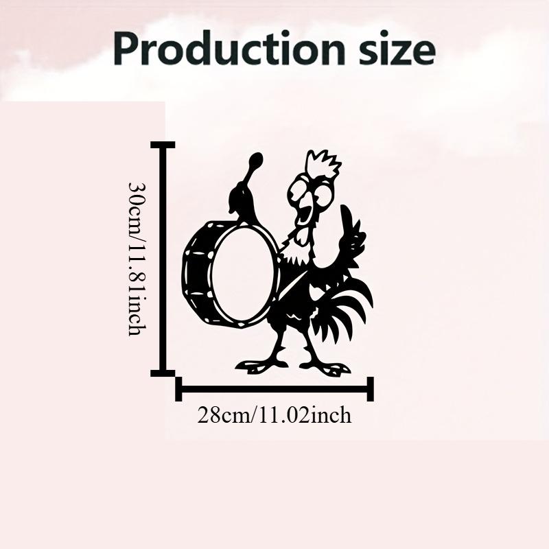1pc Quirky Rooster Metal Wall Art Farmhouse Garden Halloween Christmas Animal Decor Gift