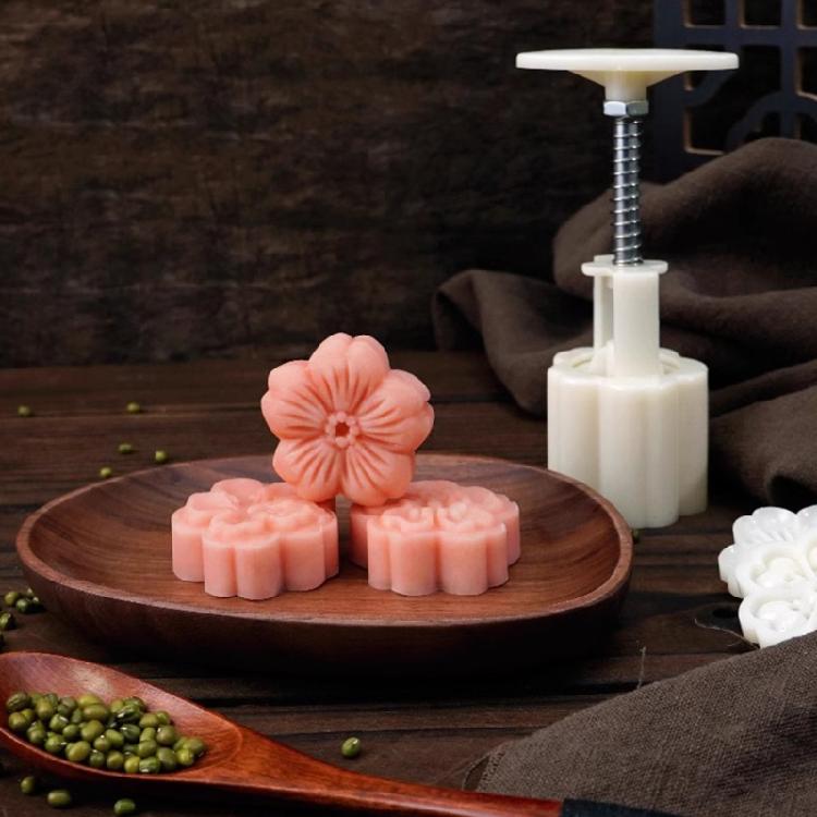 DIY Mooncake Moulds Hibiscus Shaped Baking Accessories Mooncake Tools for Baking