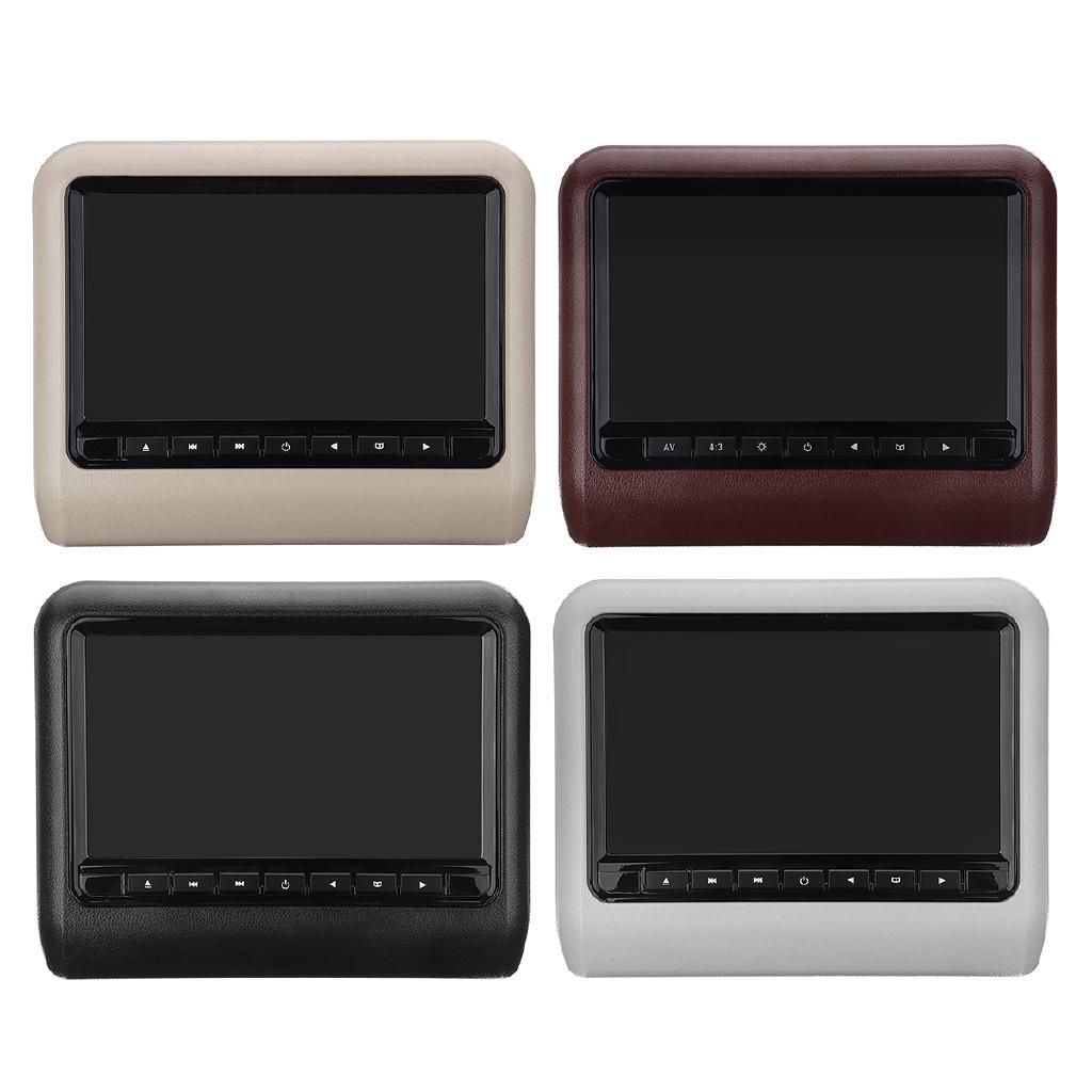1Set 2pcs 9 Inch Car Headrest Monitor DVD Player +AV Display Remote Controller with Cable Kit Car Pillow LCD Monitor Universa 20*25*5cml