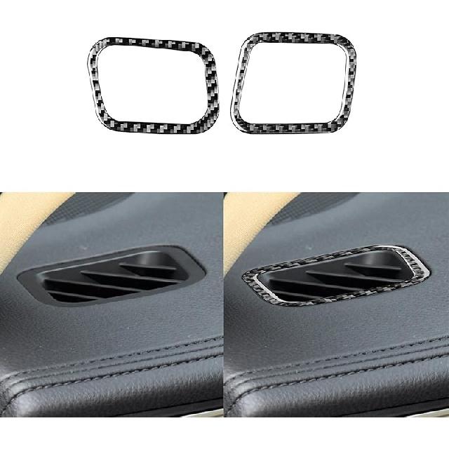 Real Soft Carbon Fiber Car Ignition Lock Panel Engine Start Stop Switch Cover Trim Sticker Auto Interior Accessories Compatible with Toyota