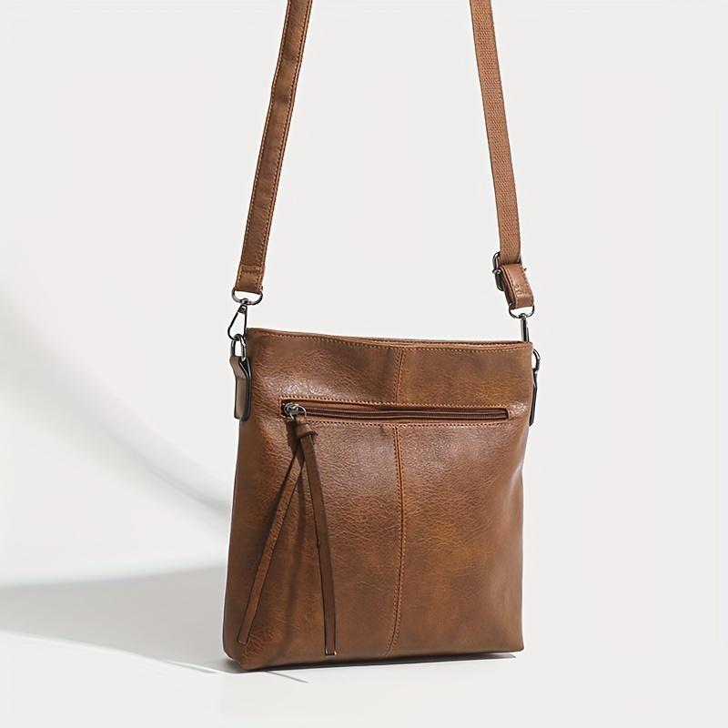 Простая сумка через плечо в стиле ретро — фото 9