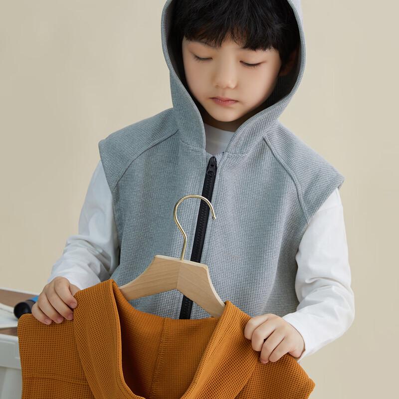 

Boy s Spring/Autumn Hooded Waffle Vest 120
