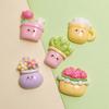 Kawaii Cartoon Potted Plant 24x20mm Cute Flower Pot Cabochons 100Pcs Assorted Cute Mini Potted Toys