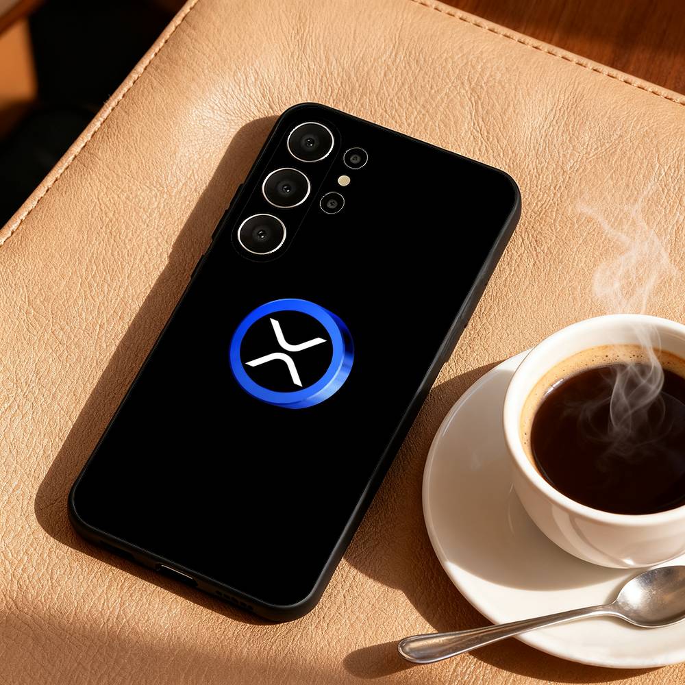 X-Xrp-Crypto R-Ripple Phone Case For Samsung S25,24,23,22,30,21,10,9,Ultra,Plus,Lite,FE Soft Black Case