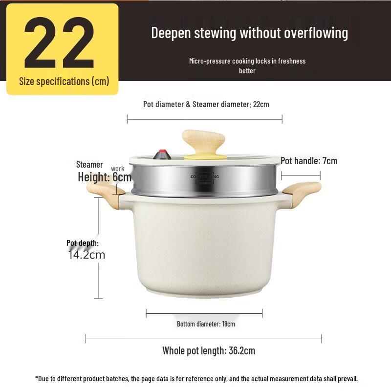 Chuidahuang 22cm Non-stick Micro-Pressure Soup Pot