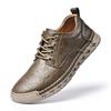 Men's Casual Shoes High Quality Breathable Retro Leather Outdoor Shoes Soft Comfy Wear-resistant Men Shoes Sneaker