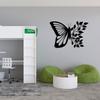Wrought Iron Butterfly Leaves Wall Decor Nature Metal Art