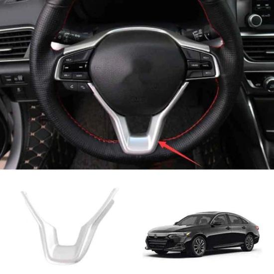 Silver Steering Wheel Panel Frame Trim 1PCS Fit For Honda Accord 10Th 2018-2022