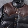 Thick Men Cowhide Leather Jacket Warm Genuine Cow Leather Duck Down Coat For -25~0 Degree Winter Clothing