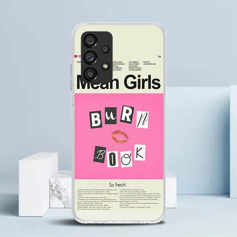

Mean Girls Burn Book Soft Cover for Samsung Galaxy A12 A22 A32 A52 A72 A02S Phone Case Note 20 Ultra 10 S10 Plus A51 A71 A50S A2 Samsung Note 10