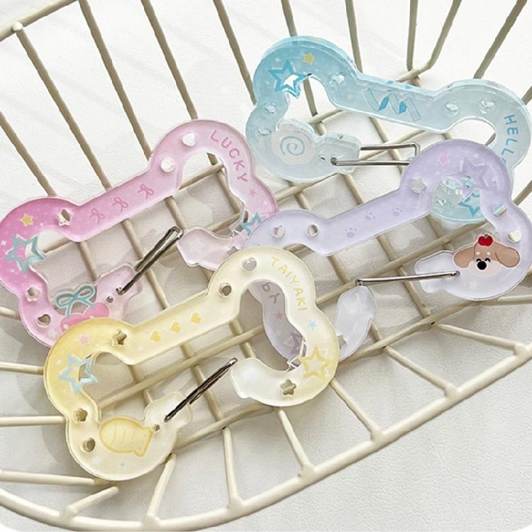 Künstlerischer Hohler Knochen Schlüsselanhänger für Mädchen Mode Schmuck Organizer Robustes Acrylmaterial Kundenspezifische Farboptionen