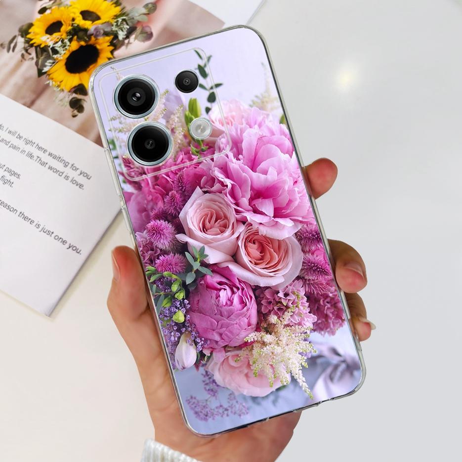 For Xiaomi Poco X6 Pro 5G Case Cute Cat Butterfly Painted Cover Soft Silicone Phone Case For Xiaomi Poco X6 Pro PocoX6 5G Fundas