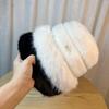 Plush Ear Protection  Warm Autumn and Winter Large Head Circumference Small Face Winter Outdoor Windproof and Cold Resistant Baotou Hat for Women