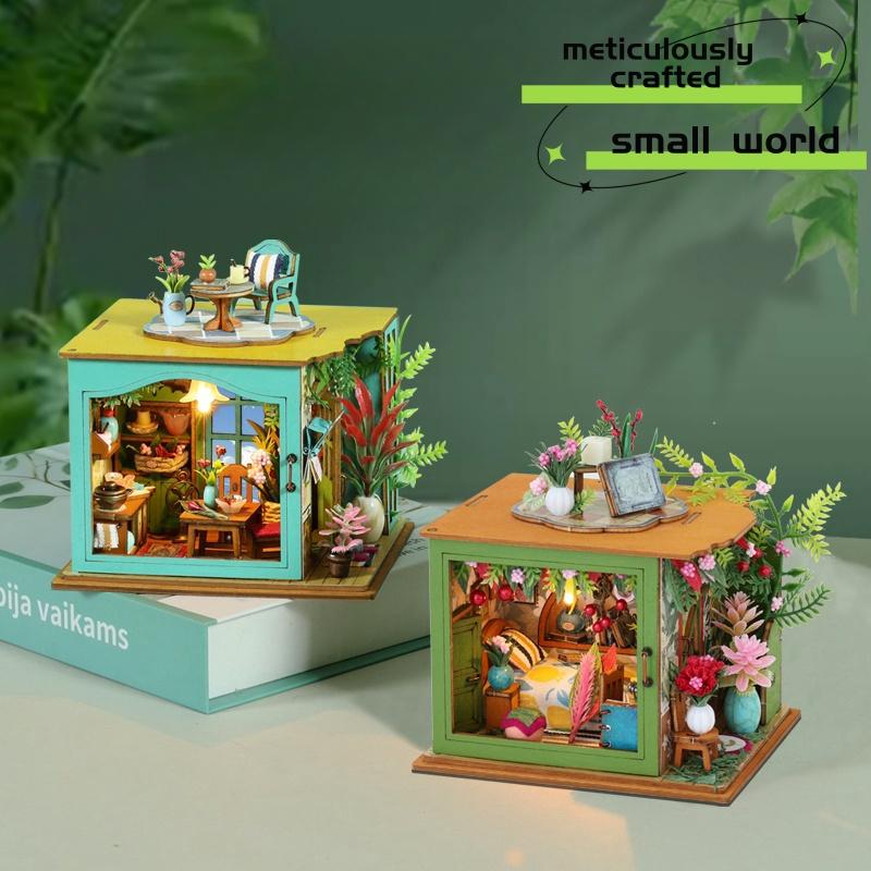 Mini model house set, 3D puzzle, DIY handmade cottage, assembled model house, holiday celebration and birthday gift for teenager