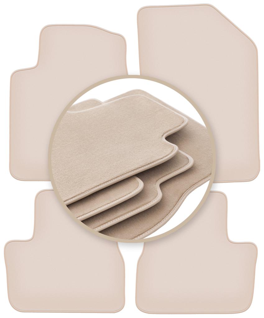 PREMIUM beige floor mats for: Peugeot 208 I hatchback 2012-2019