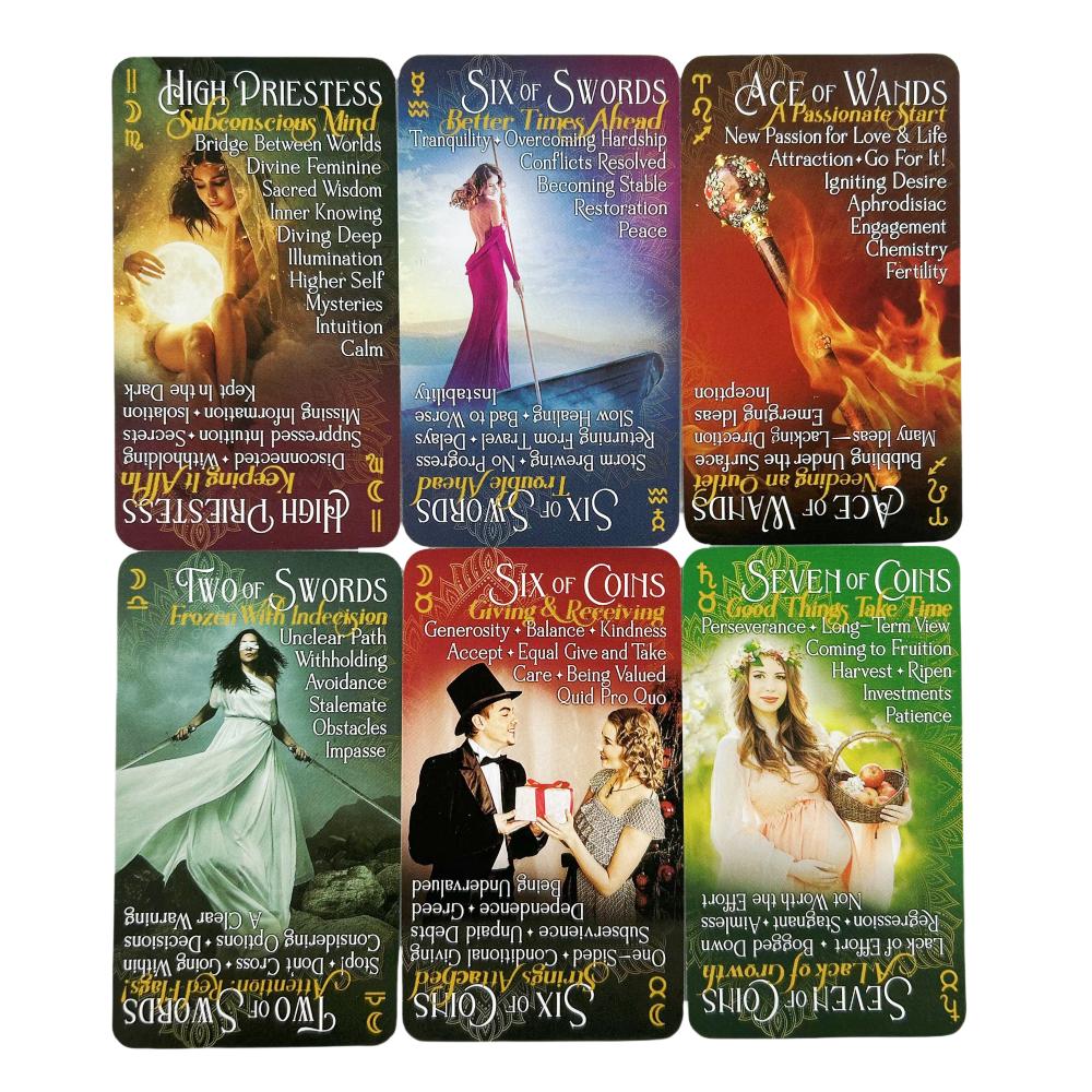 Nuove Carte dei Tarocchi iN2I con Parole Chiave Mazzo Oracolo Per Principianti Studio Mazzo di Tarocchi con Significato sulle Carte
