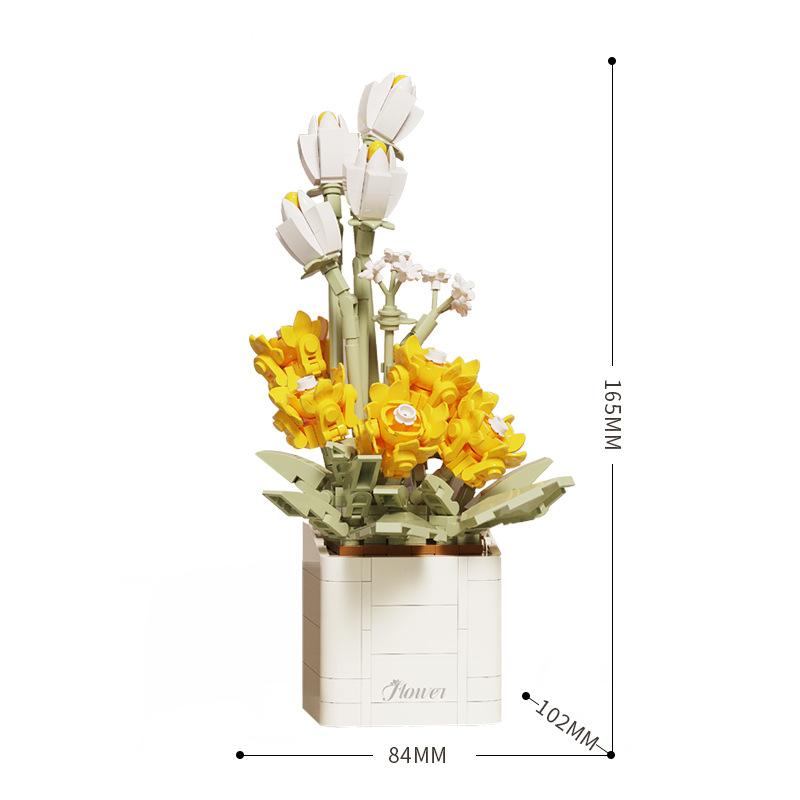 

Орнамент Беледи увековечивает имя цветов Букет Строительный блок Цветы Суккулентные растения Горшечные растения Маленькие частицы Подарок девушке