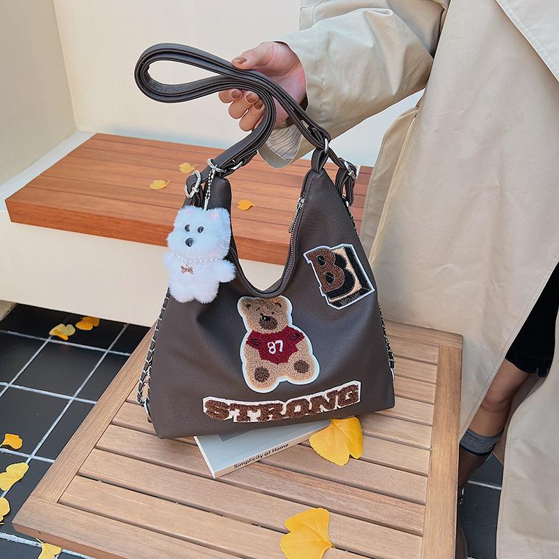 Large Capacity Commuter Backpack Multi-functional Casual New Shoulder Bag Feeling Bear Cartoon Tote Bag