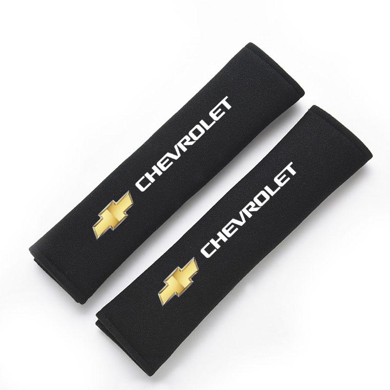 Kcwx2 Car Seat Belt Cover Adjustable Plush Safety Belt Cover Shoulder Pad Soft For Chevrolet Colorado Cruze Spark Captiva Malibu Trax