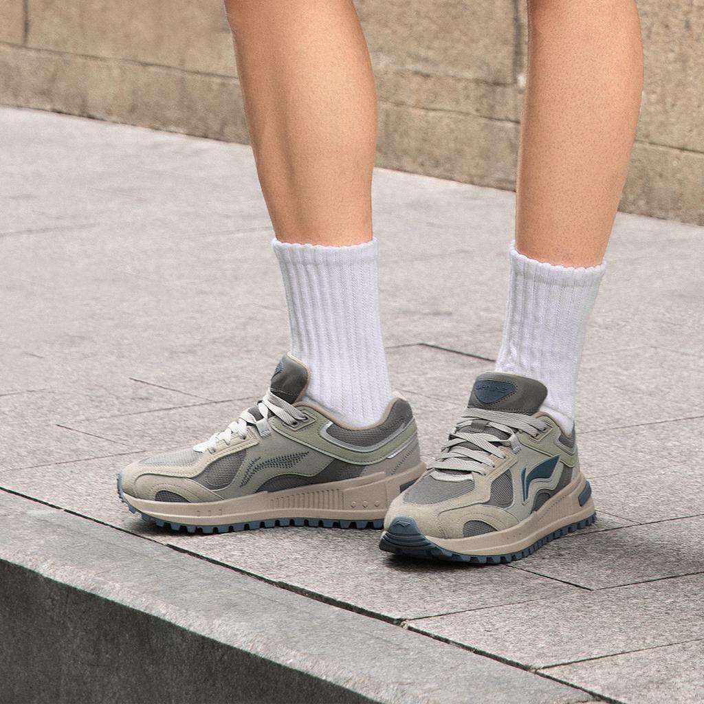 New LiNing Wind Rider 2.0 Anti-Slip Wear-Resistant Low-Top Casual Shoes Men's Gray AGCU373-2
