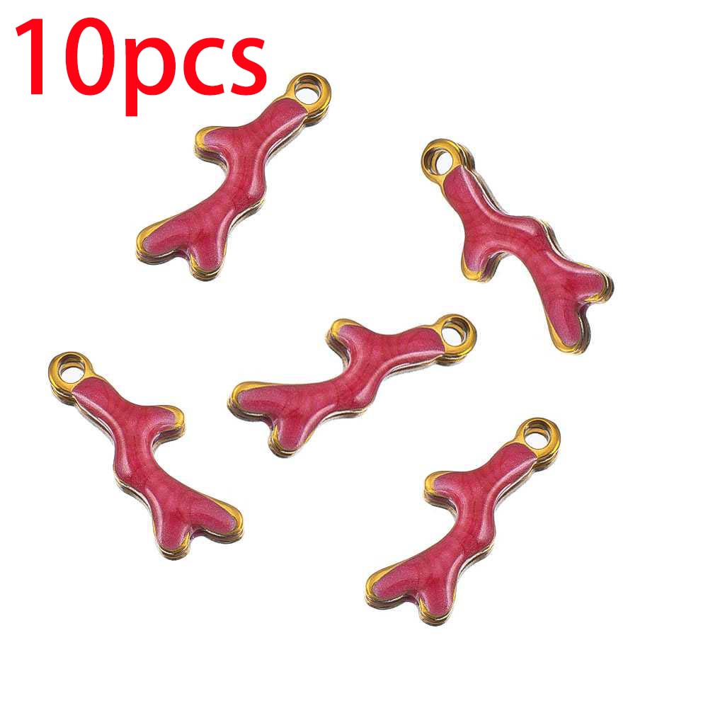 2pcs 6pcs 10pcs Stainless Steel Pendant Enamel Dolphin Charms for DIY Bracelet Jewelry Making Necklce Keychain Pendants Earrings