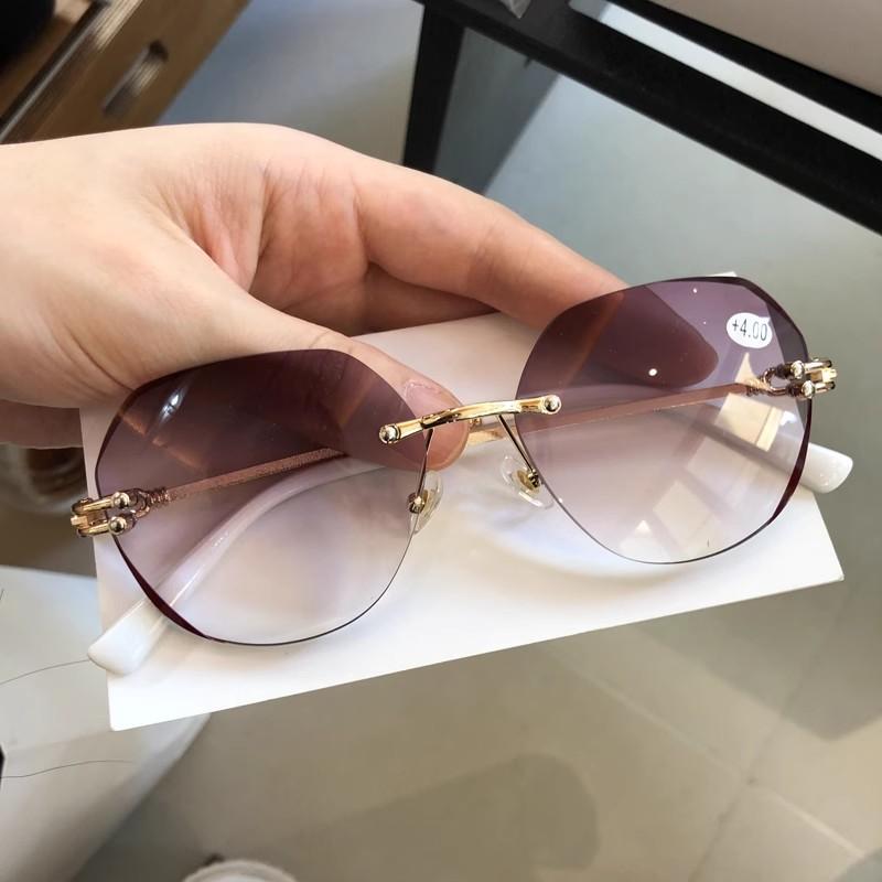 

Сверхлегкие безрамочные очки для чтения для пресбиопии Очки с диоптриями +1.0+1.5+2.0+2.5+3.0+3.5+4.0 Очки с защитой от синего света 1.5