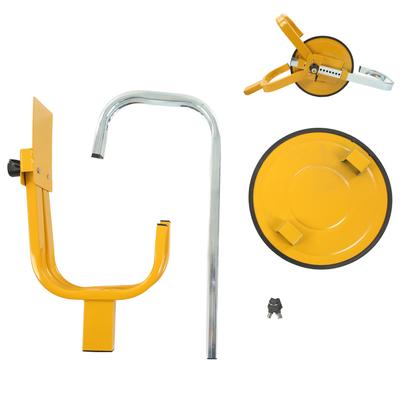 Cerradura Antirrobo para Rueda de Vehículo Abrazadera Ajustable Ajuste Universal para Coche Autocaravana Camión Remolque SUV