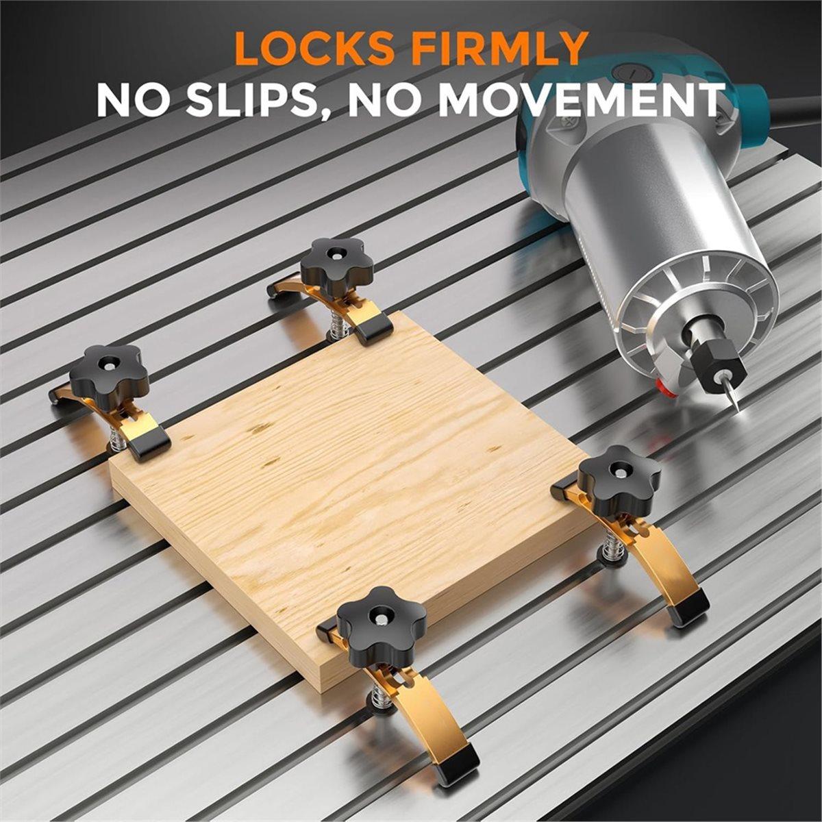 

T-Track Hold Down Clamps, Extended 5-3/8 T Slot Clamp Set for CNC Router and Woodworking, Adjustable Hold Down Clamp China Mainland