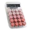 Cute Desktop Calculator Mechanical Clear Digital Display Simple Basic Desk Calculators for Business Office Supplies Pink