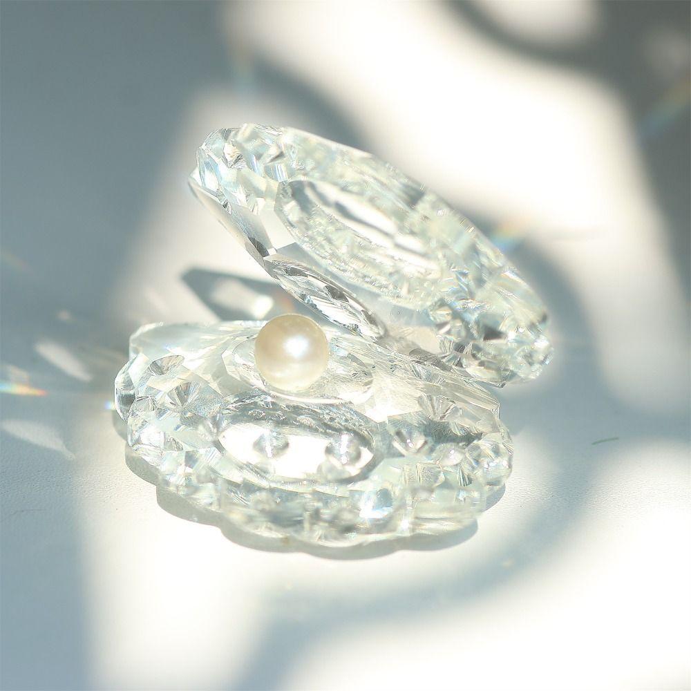 Creative Crystal Figurine Colorful Miniature Statue Home Decoration Crystal Shell Jewelry Girl