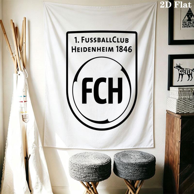 FC Heidenheim Wall Hanging Printed Fabric Blanket Decorative Tapestries for Bedroom Living Room Home Decor