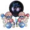 63 Stück Geschlecht offenbaren Luftballons Junge oder Mädchen Rosa Blau Babyparty Dekorationen Taufe Taufe Baby Geschlecht Offenbarung
