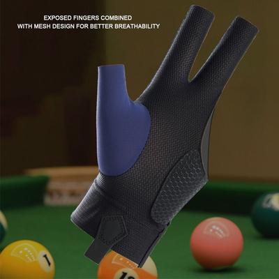 Non Slip Three Fingers Glove Left and Right Hand Snooker Billiard Glove  Fitness Accessories