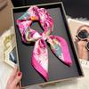 Wind Scarf Square Scarf Simulation Silk 70Cm Retro Cashew Print Literary Headband Suit With Decorative Scarf