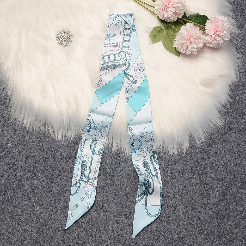 New Rope Chain Scarf Women Luxury Brand Silk Scarf Fashion Foulard Skinny Bag Scarves Hair Headband Neckerchief For Ladies